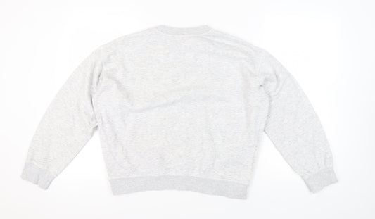 H&M Women's Grey Pullover Sweatshirt Size 12