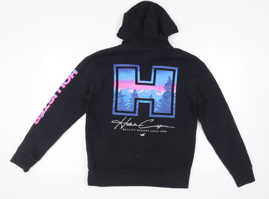 Hollister Unisex Black Hoodie, Medium, Casual Pullover