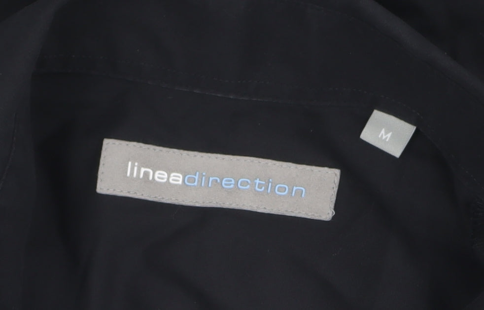 Lineadirection Men's Black Long Sleeve Casual Shirt M