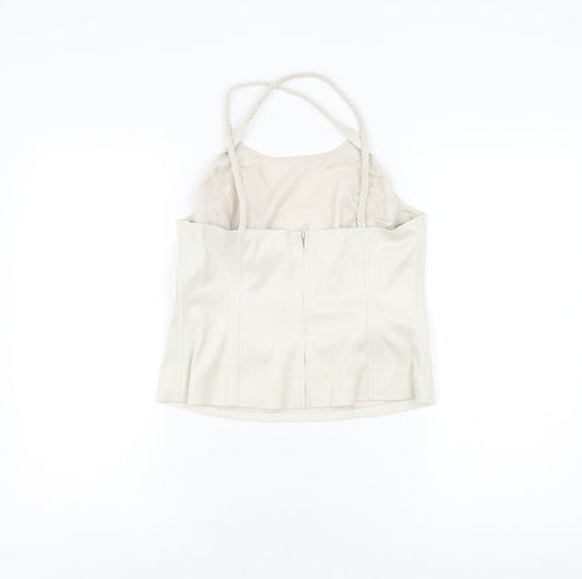 Womens UK Size 14 NEXT Beige Camisole Blouse