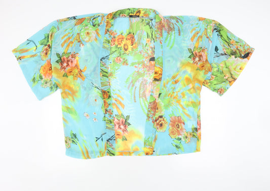 Womens UK Size M Quiz Multicoloured Open Front Blouse