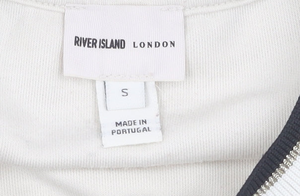 River Island White Pullover Sweatshirt, S, Unisex