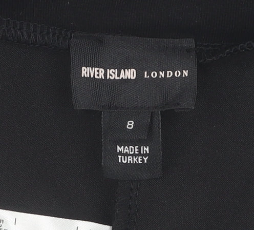 Womens UK Size 8 River Island Ankle Black Leggings