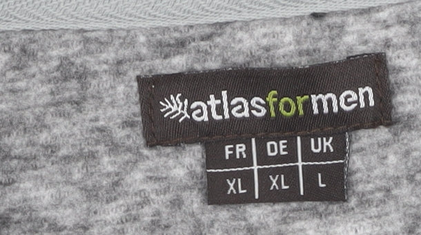 Mens UK Size L atlasformen Grey Pullover Sweatshirt