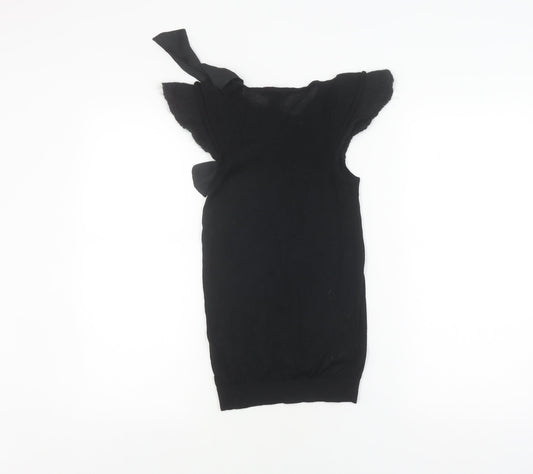 Womens UK Size S MNG Black Basic Blouse
