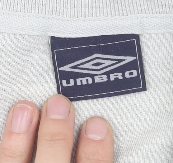 Umbro Men's Grey Polo Shirt 2XL Short Sleeve