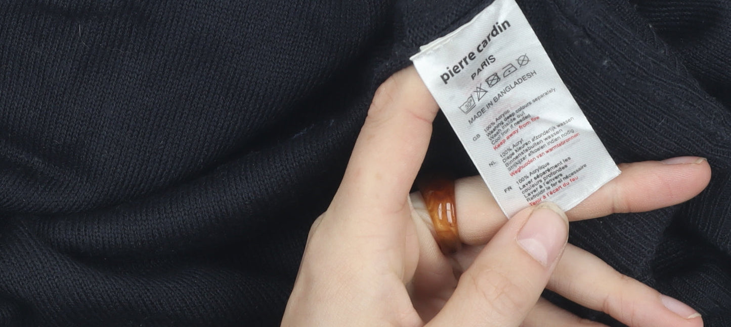 Pierre Cardin Men's Black V-Neck Pullover Jumper 2XL