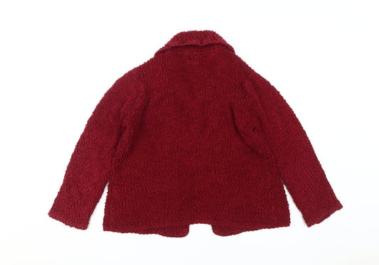 Rocha John Rocha Women's Red Collared Jacket Size 14