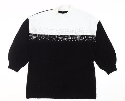 Womens UK Size 16 Roman Black Pullover Jumper