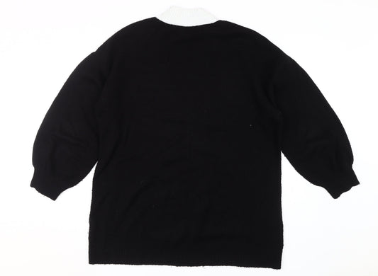 Womens UK Size 16 Roman Black Pullover Jumper