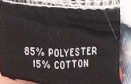 Dunlop Men's Blue Striped XL Golf Polo Shirt