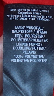 Miss Selfridge Red Women's Long Sleeve Playsuit Size 10