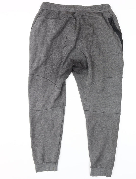 Nike Men's Grey Joggers, Size L, Casual Knit Trousers