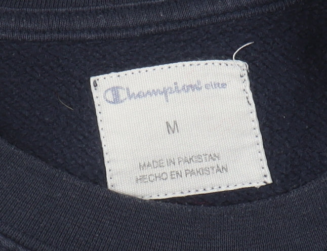 Mens UK Size M Champion Blue Pullover Sweatshirt