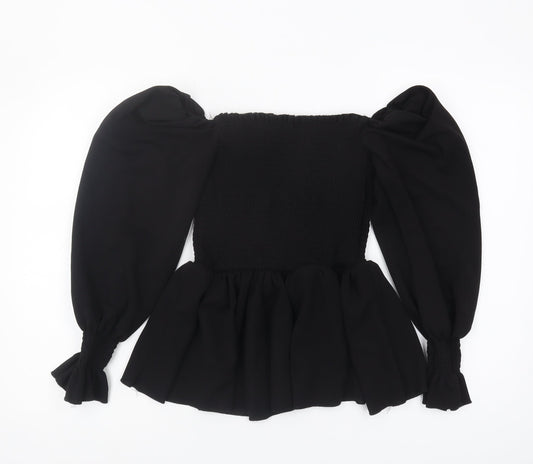 New Look Women's Black Plus Size Off the Shoulder Blouse