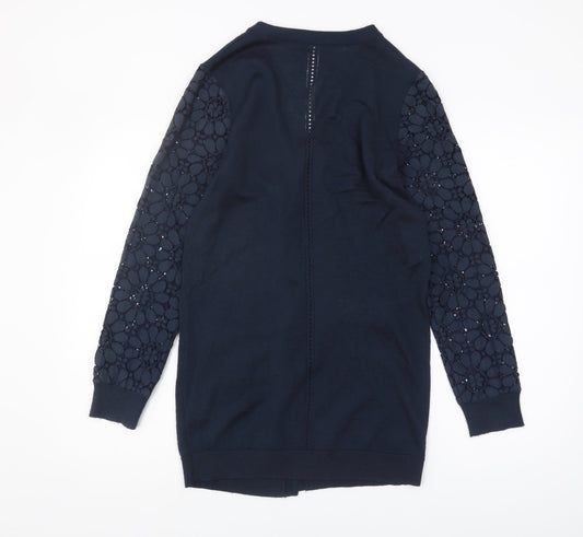 Womens UK Size M Grace & Mila Blue Cardigan Jumper