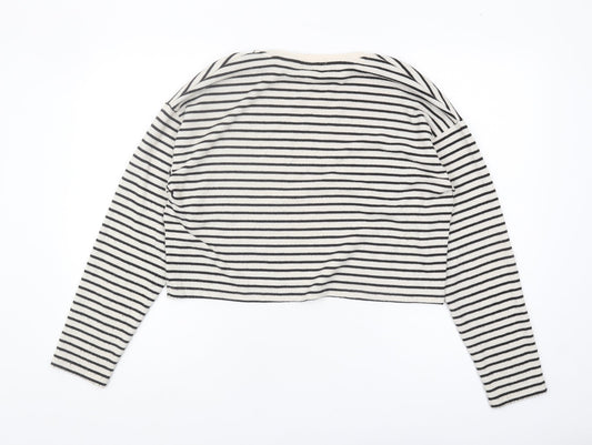 Womens UK Size S Stradivarius White Pullover Jumper