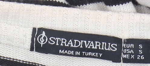 Womens UK Size S Stradivarius White Pullover Jumper