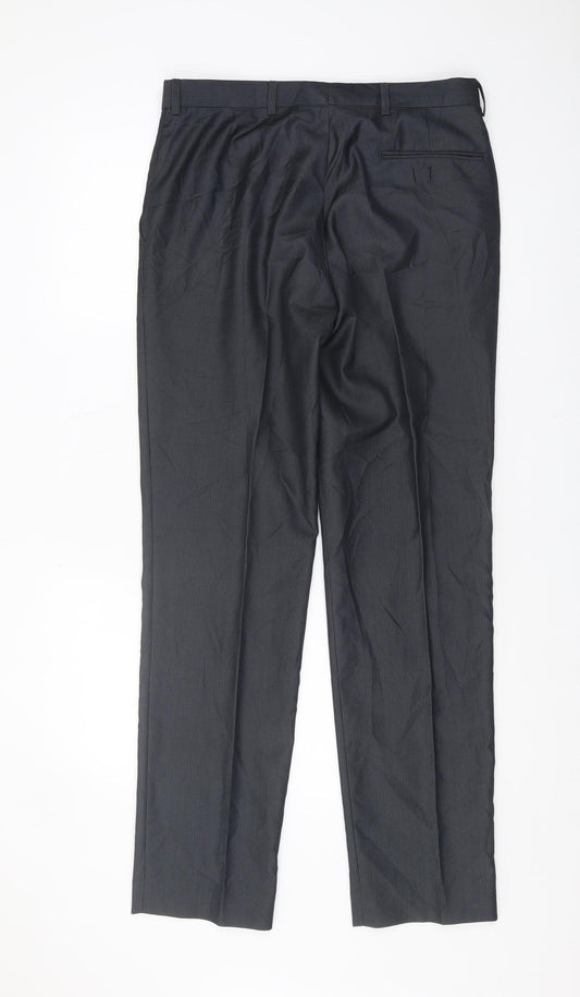 Marks and Spencer Men's Black Trousers - Size 32