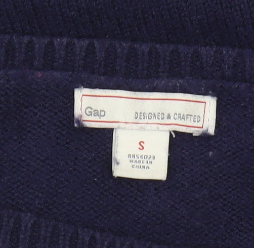 Gap Women's Blue Logo Pullover Jumper, Size S, Crew Neck