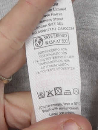 Topman Men's Grey S Graphic Pullover Sweatshirt