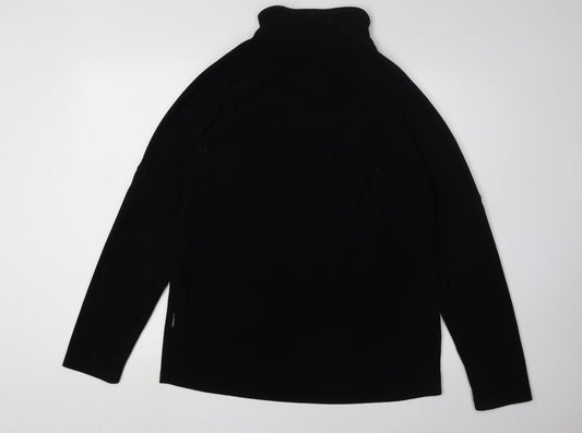 Surfanic Men's Black 1/4 Zip Fleece Sweatshirt M