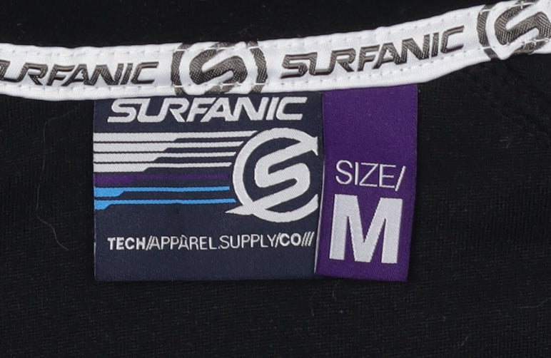 Surfanic Men's Black 1/4 Zip Fleece Sweatshirt M