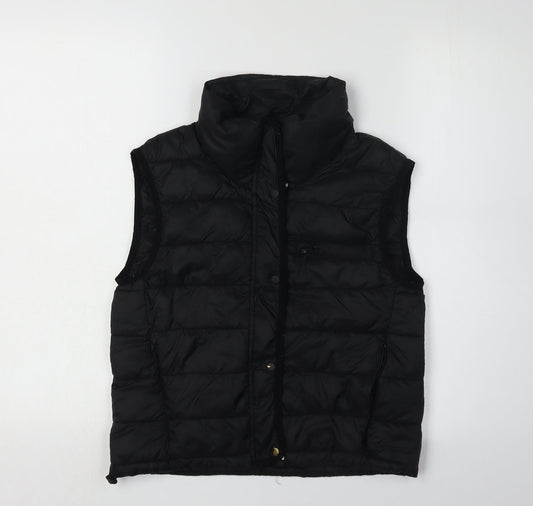 Womens UK Size S Zara Black Puffer Jacket