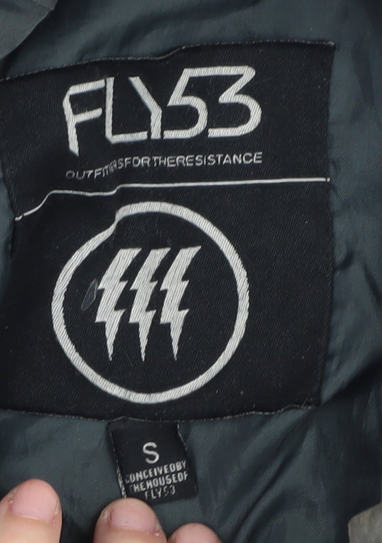 Mens UK Size S FLY53 Grey Bomber Jacket