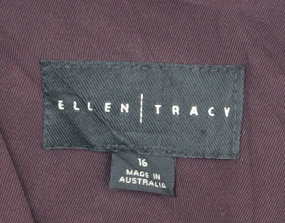 Ellen Tracy Women's Brown Blazer, Size 16, Autumn Business Jacket