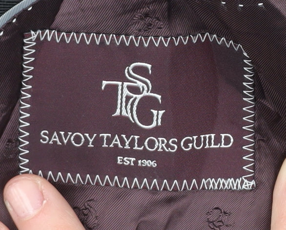 Mens UK Size 44 Savoy Taylors Guild Regular Black Suit Tuxedo
