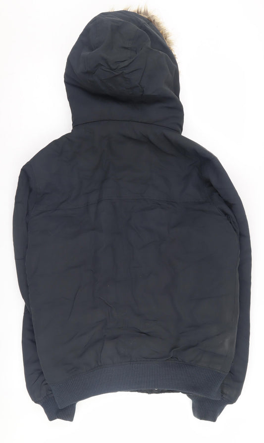 Mens UK Size S Burton Menswear Black Parka Coat