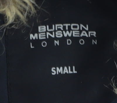 Mens UK Size S Burton Menswear Black Parka Coat