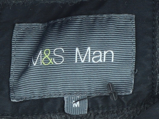 Mens UK Size M Marks and Spencer Black Basic Jacket