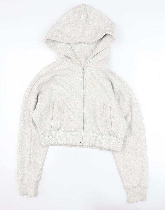 Womens UK Size XS Abercrombie & Fitch Ivory Full Zip Hoodie