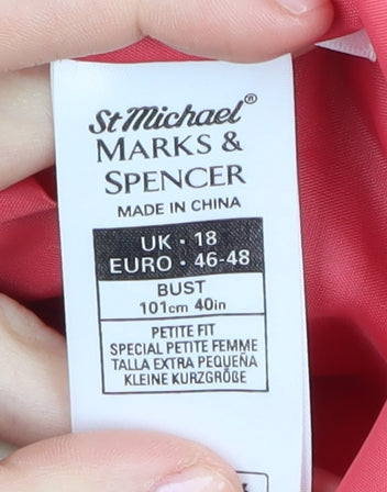 Marks and Spencer Women’s Red Blazer Size 18 Long Sleeve