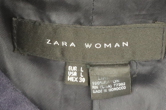 Womens UK Size L Zara Blue Pea Coat