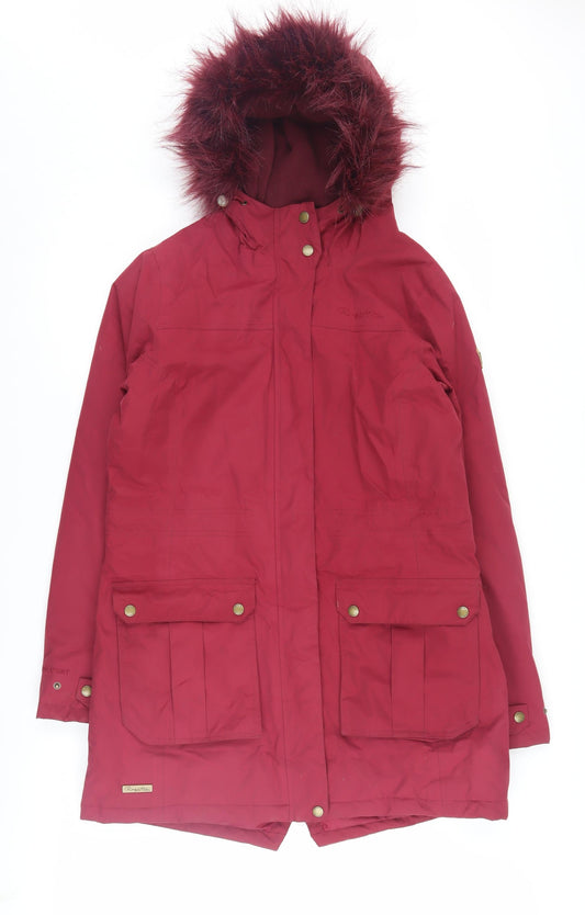 Womens UK Size 12 Regatta Red Parka Coat