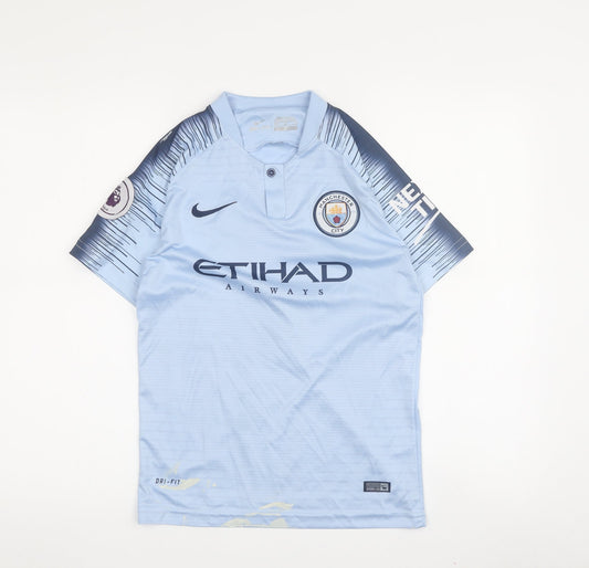 Additional front view of Nike boys’ blue football jersey 14 years