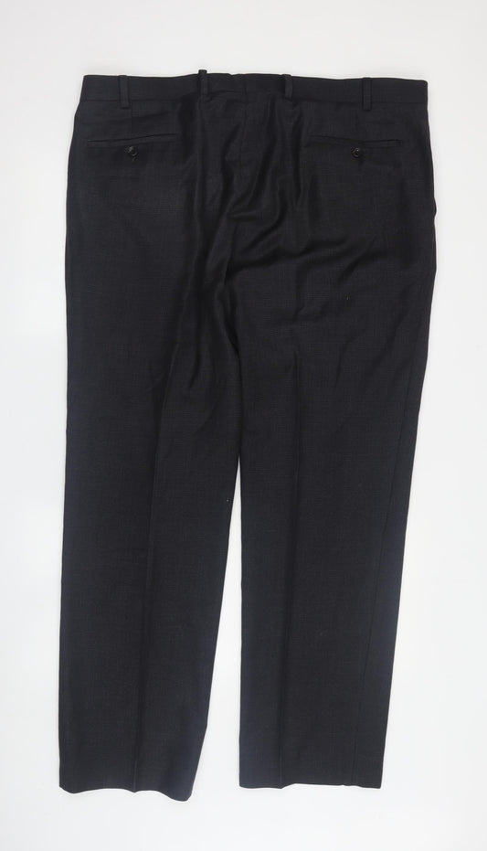 Marks and Spencer Men's Black Wool Dress Pants