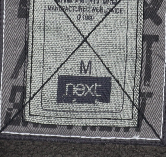 Next Men's M Brown Full Zip Jumper, High Neck, 1/4 Zip