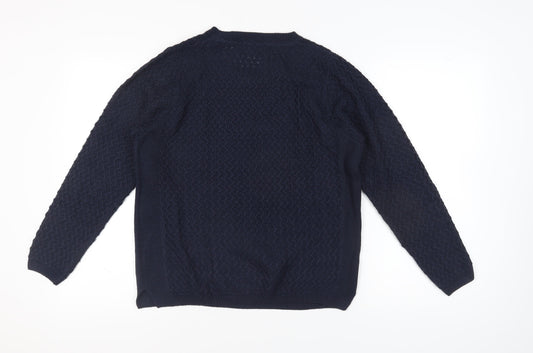 Womens UK Size M Isle Essentials Blue Jumper
