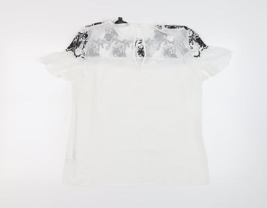 Womens UK Size 16 Lipsy White Blouse