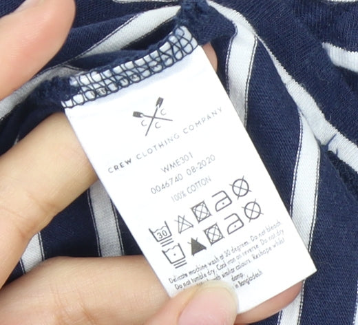 Womens UK Size 12 Crew Clothing Company Blue T-Shirt
