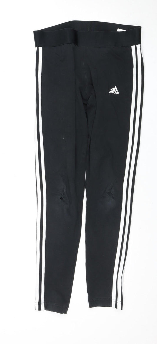 Unisex Adultss UK Size M adidas Regular Fit Track Pants Black Trousers