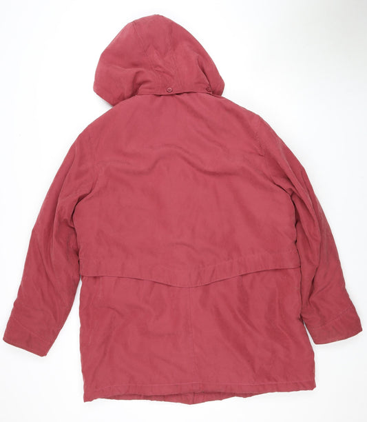 Womens UK Size 18 Eliza Gray Red Anorak Coat