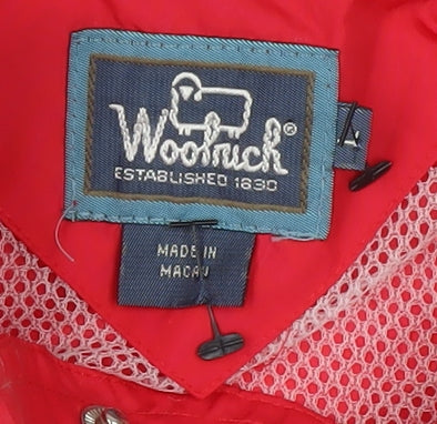 Woolrich Men's Red Basic Jacket L Stand-Up Collar