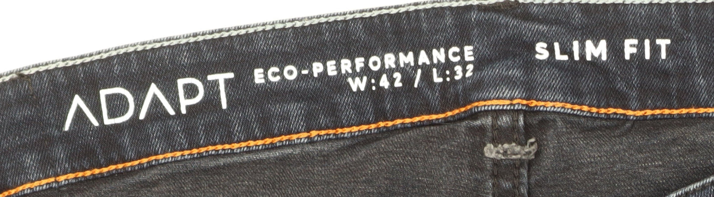 ADAPT Men's Blue Slim Fit Jeans, Size XL, Eco-Performance