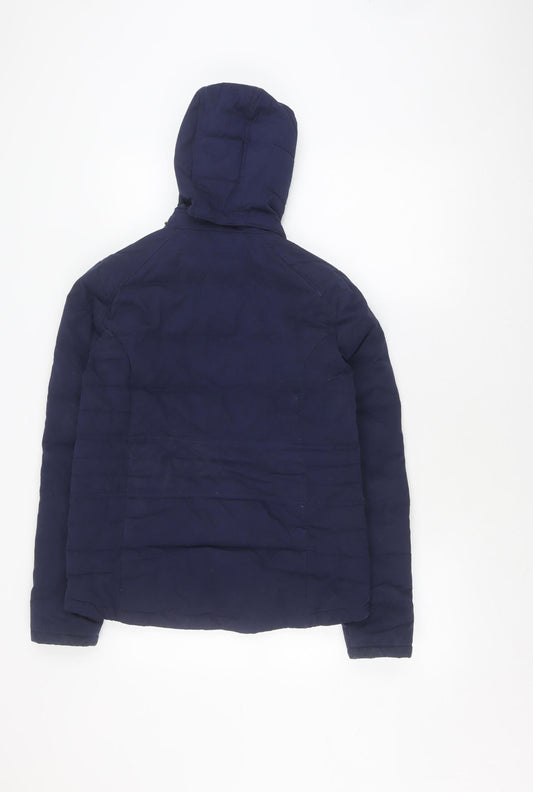 FatFace Women's Blue Puffer Jacket Size 10 Hooded