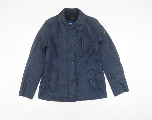 Womens UK Size 8 Fuchs Schmitt Blue Quilted Coat